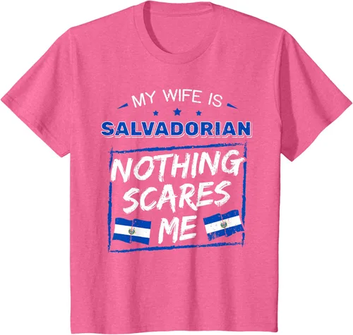 Miniatura 66 de Camiseta con la bandera de raíces salvadoreñas de El Salvador My Wife Is Salvadoran Roots, Negro