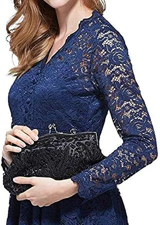 Miniatura 2 de Tmore Bolso de noche grande con diseño de lentejuelas y cuentas
