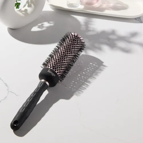Miniatura 2 de L'ANGE HAIR VolumePro - Cepillo redondo iónico de cerámica extralargo, negro, para secado con secado, rizado y peinado, añade volumen, reduce