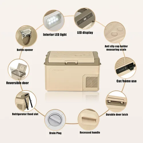 Miniatura 3 de Alpicool Refrigerador portátil GE30 de 30 cuartos de galón, congelador de coche de 12 voltios, refrigerador de enfriamiento rápido, con 12/24 V CC