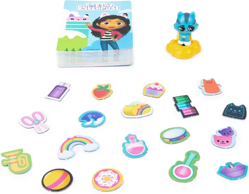 Miniatura 3 de Spin Master Games Gabby's Dollhouse Match-ical Juego a juego con cartas y figura de CatRat, en el popular diseño de la serie preescolar de casa