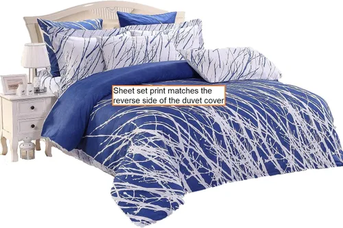 Miniatura 5 de Swanson Beddings Tree - Juego de sábanas de 4 piezas, 100% algodón: sábana bajera, sábana encimera y un par de fundas de almohada