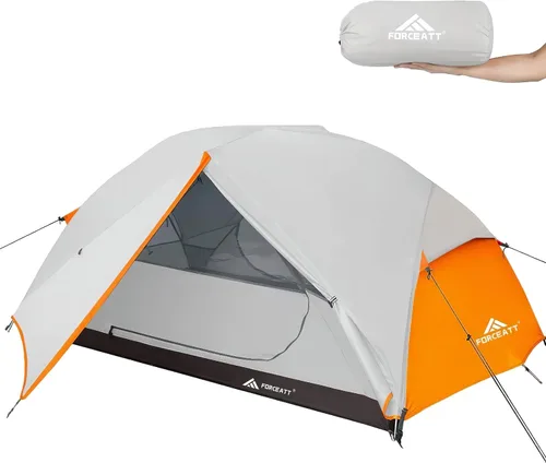 Forceatt Tienda de campaña para 2 y 3 personas es resistente al agua y al viento, tienda de campaña para 3 a 4 estaciones, tienda de campaña ligera