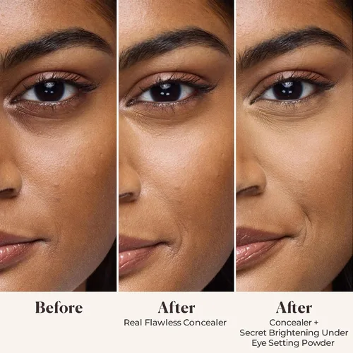 Miniatura 2 de Laura Mercier Secret Brightening - Polvo de ajuste suelto debajo de los ojos, pigmentos melocotón + rosa para iluminar la parte inferior