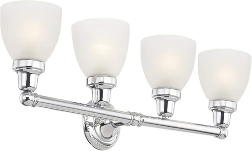 Miniatura 7 de Livex Lighting 1024-05 Classic - Lámpara de baño con 4 luces, cromada