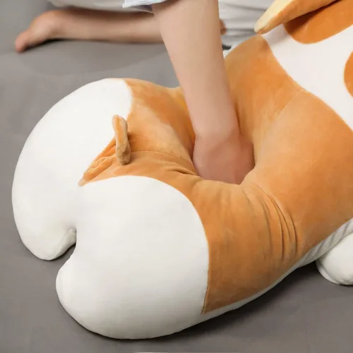Miniatura 5 de Juguete de peluche para perros Shiba Inu, almohada de peluche para niños, cojín de peluche Corgi (60cm/23.6in)