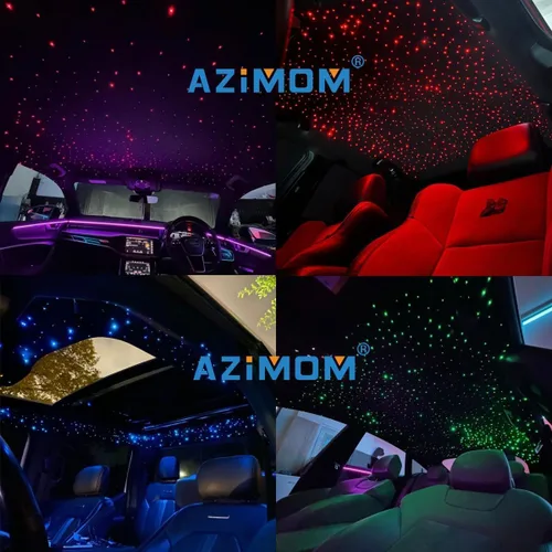 Miniatura 6 de AZIMOM 16W Twinkle & Activación por Sonido 500pcs*0.03in*9.8ft Kits de Luminarias de Fibra Óptica de Estrellas para Techo de Coche Hogar, Motor