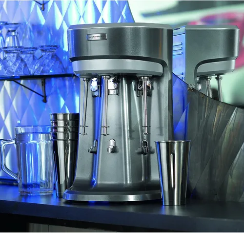 Miniatura 2 de Hamilton Beach Commercial Mezclador comercial de bebidas de triple husillo HMD400R, motores universales de 3 velocidades, operación manos libres