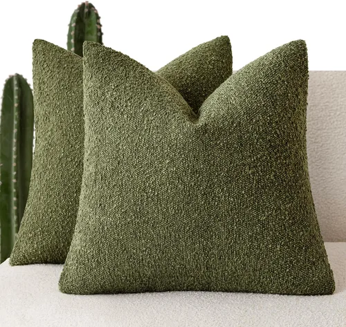Miniatura 31 de Foindtower - Juego de 2 fundas decorativas de textura de bucle, fundas de almohada acentuadas, fundas de cojín sólidas, neutrales, para sofá, silla