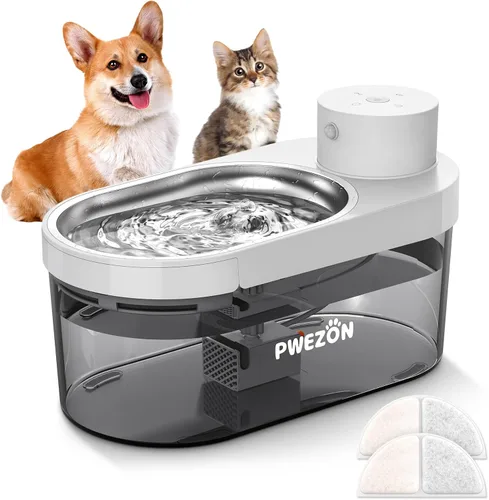 Miniatura 6 de Cormix - Filtro de fuente de agua para gatos PWEZON de 4 L, 4 filtros de repuesto para fuente de agua para gatos con 4 esponjas de filtro de bomba