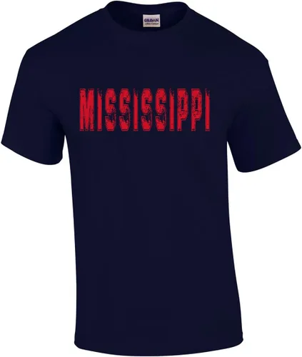 Miniatura 13 de Camiseta de manga corta para hombre, diseño con nombre de estado desgastado, para hombre