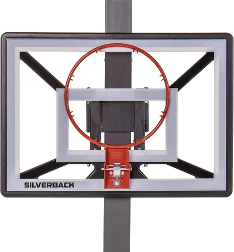 Miniatura 15 de Aro de baloncesto juvenil Silverback Junior de 33" con tecnología de montaje Lock 'n Rock. Se monta en postes redondos y verticales, color negro