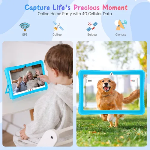 Miniatura 6 de HAOVM Tablet 10 pulgadas Android 14, 4G SIM desbloqueado, tableta infantil con ranura para tarjeta SIM, pantalla táctil IPS, procesador rápido