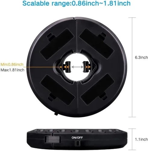 Miniatura 2 de Luz para paraguas, 3 brillo, 200 lúmenes, modos inalámbricos, 28 luces LED, 4 pilas AA, luz de poste de sombrilla para sombrillas de patio, tiendas