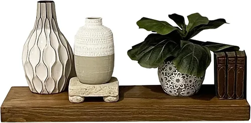 Miniatura 22 de joelsantiques Estantes flotantes de madera de 24 pulgadas para pared, 24 x 10 x 2 pulgadas, madera natural maciza de alta gama, soporte resistente