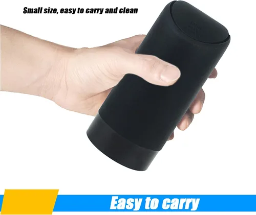 Miniatura 3 de Paquete de 1 bote de basura para automóvil con tapa, 2.5 x 6.2 pulgadas, de silicona, portátil, impermeable, pequeño, tipo taza, cubo de basura