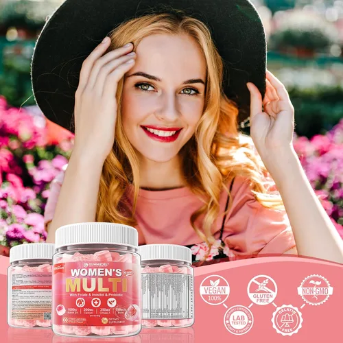 Miniatura 9 de Gomitas multivitamínicas para mujer, multivitamínico metilado para mujeres con omega-3, magnesio, enzimas, mezcla de probióticos y antioxidantes