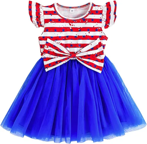 LYQTloml Vestidos de bebé niña con volantes de manga larga con lazo entretejido floral princesa tutú faldas ropa para niñas pequeñas