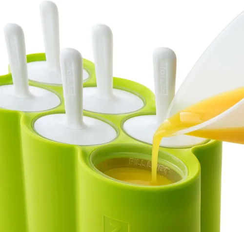Miniatura 2 de Zoku - Moldes clásicos para paletas, 6 moldes de paleta de fácil liberación con palillos y protección antigoteo, sin BPA Verde
