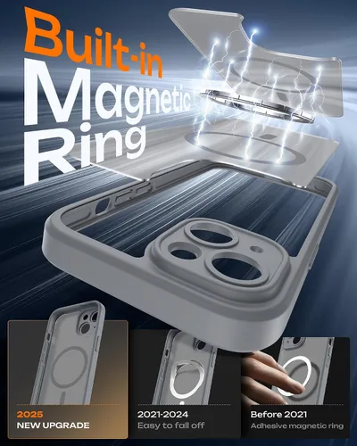 Miniatura 595 de TOCOL Funda para iPhone 11, compatible con Magsafe, protección completa de cámara, imanes integrados, protección contra caídas, funda translúcida