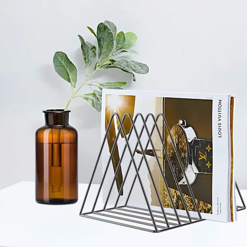 Miniatura 2 de Soporte para carpetas de archivos, organizador de archivos de escritorio, soporte para discos de vinilo, estante para libros, revistas, clasificador