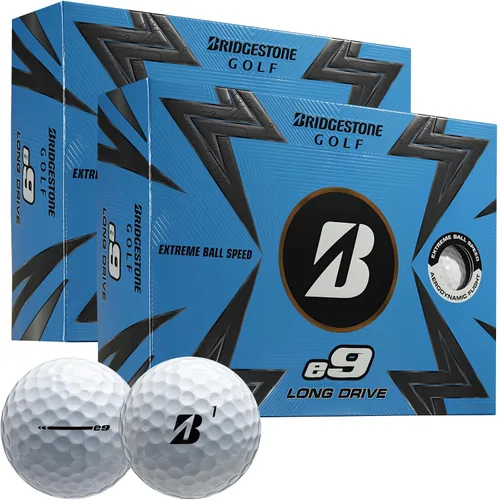 Miniatura 4 de Bridgestone Golf e9 Contact - Pelotas de golf Construcción de dos piezas Cubierta Surlyn Diseño de 330 hoyuelos Paquete de 2