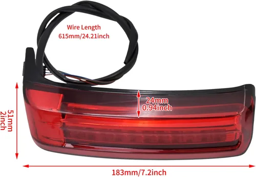 Miniatura 3 de Luces traseras de alforja para motocicleta, freno de funcionamiento, lámpara LED de señal de giro apta para Harley Touring Street Glide Road Glide