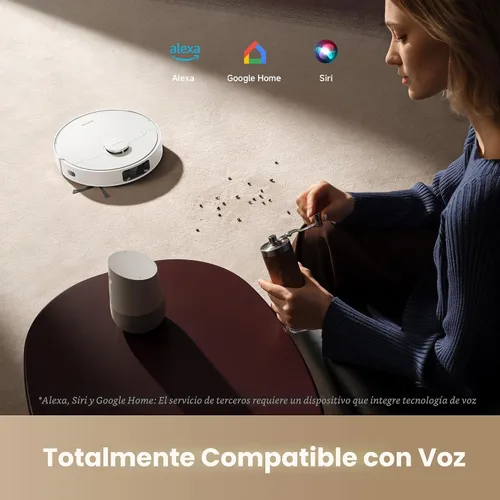Miniatura 9 de DREAME Robot aspirador y trapeador D20 Plus, succión de 13,000 Pa, vaciado automático con bolsa de polvo de 5 L, DuoBrush para pelo de mascotas