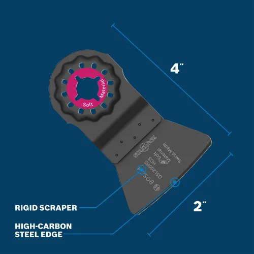 Miniatura 3 de Bosch OSL200RS - Cuchilla de rascador rígida oscilante de acero de alto carbono Starlock® de 2 pulgadas