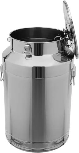 Miniatura 11 de Lata de leche de acero inoxidable de 12L/3.16 galones, jarra de leche resistente, cubo de leche con tapa, barril de fermentación comercial