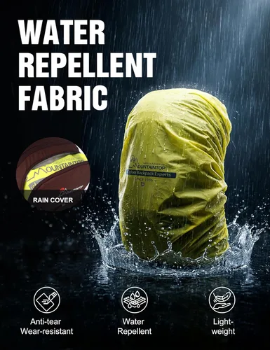 Miniatura 6 de MOUNTAINTOP Mochila de senderismo de 25 litros, mochila de viaje ligera para hombres y mujeres, mochileros al aire libre, camping Granate
