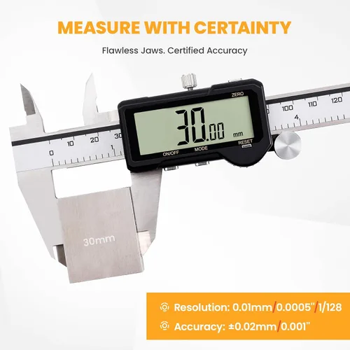 Miniatura 4 de HARDELL - Calibre digital de 6 pulgadas, pinzas recargables con ajuste de reinicio de una tecla, conversión de pulgadas/mm/fracción, pantalla LCD