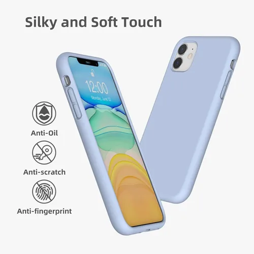 Miniatura 6 de Funda de silicona líquida compatible con iPhone 11, color azul claro [Protección contra caídas] [Resistente a los arañazos, a prueba de golpes]