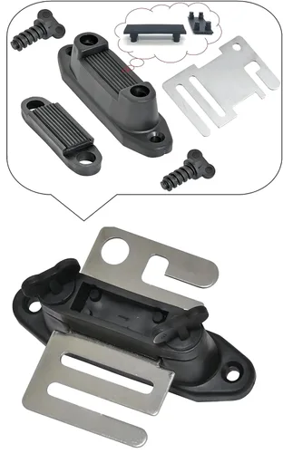 Miniatura 2 de Aislador eléctrico de puerta de tensión de extremo de valla Polytape Gancho de anclaje/esquina/estiramiento/tensor aislante con placa de conector