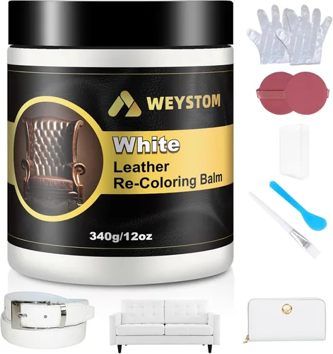 Miniatura 12 de Bálsamo de recoloración de cuero, kit de reparación de cuero beige para muebles, tinte de cuero y pintura para recolorear, restaurar y reparar cuero