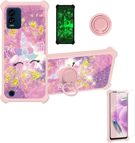 Miniatura 124 de jioeuinly JSF-DJS - Funda compatible con Nothing Phone 2a con protector de pantalla de vidrio templado, policarbonato duro + silicona suave, soporte