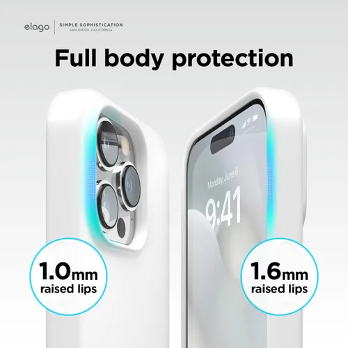 Miniatura 6 de elago Funda compatible con iPhone 14 Pro Max, de silicona líquida, funda protectora de cuerpo completo, a prueba de golpes, funda delgada