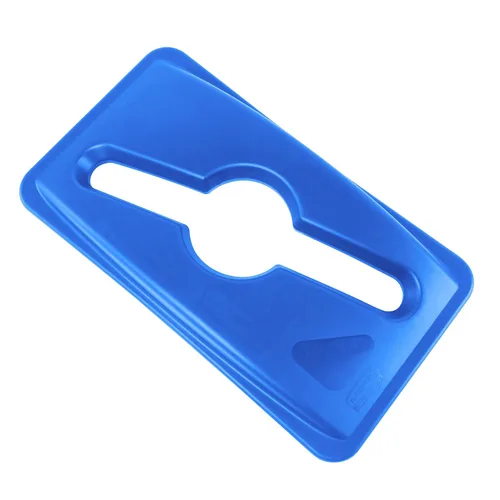 Miniatura 3 de Rubbermaid Commercial Products Slim Jim - Tapa para bote de basura, color azul, para papel, botella, lata, compatible con contenedor de reciclaje