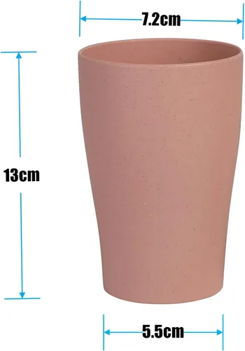 Miniatura 3 de Juego de 4 vasos con pajita de trigo, irrompibles y reutilizables, ecológicos, saludables, para jugo de leche, agua, aptos para lavavajillas