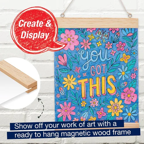 Miniatura 4 de Faber-Castell Arte de pared para colorear por números: You Got This - Artes y manualidades para adultos, regalos creativos para aliviar el estrés