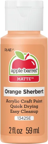 Apple Barrel Pintura acrílica, naranja, 2 onzas líquidas, pintura acrílica clásica con acabado mate para fácil aplicación, bricolaje y manualidades