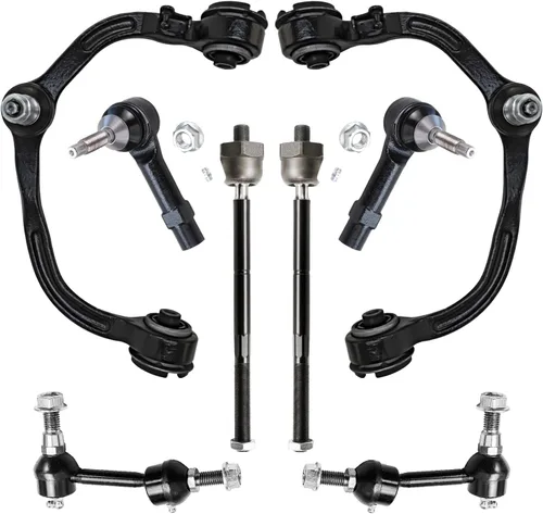 Miniatura 367 de Detroit Axle - Kit de brazos de control de extremo delantero de 8 piezas para Dodge Dakota 00-04, Durango 00-03, 4 brazos de control superior e