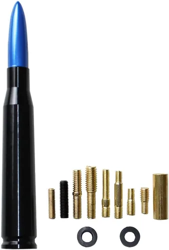 Miniatura 9 de 50 Cal Bullet Antena de repuesto Ford F150 F250 F350 Dodge Ram 1500 2500 Jeep Wrangler Toyota Tundra (negro)