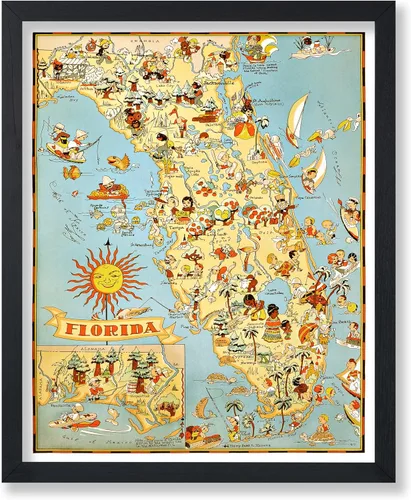 Miniatura 48 de Poster Master Póster retro de viaje con mapa monumental vintage de Florencia, arte italiano, gran regalo para hombres, mujeres, amantes