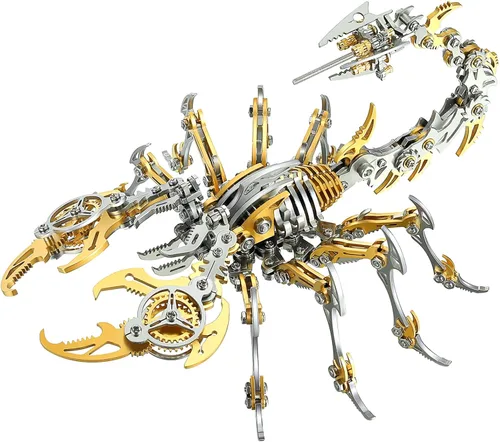 Miniatura 9 de Rompecabezas de escorpión de metal 3D para adultos: rompecabezas 3D, kits de modelos de metal para construir bricolaje rompecabezas mecánico
