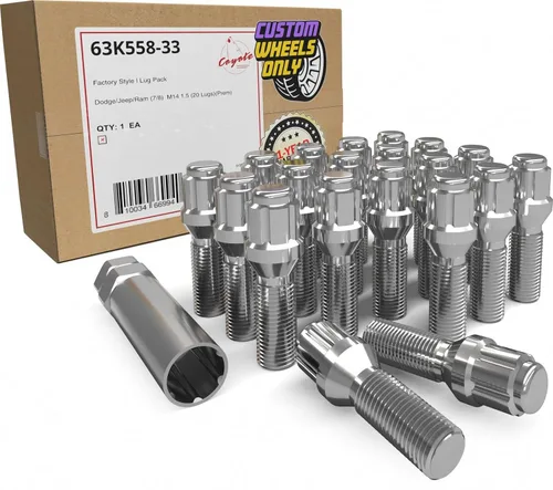 Miniatura 11 de Wheel Accessories Parts 20 piezas M15 x 1.25 15 x 1.25 rosca Bellota para asiento de asiento de bellota, acabado negro, longitud del vástago