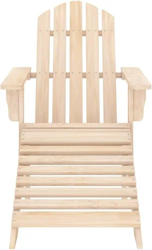Miniatura 6 de Fauteuil Adirondack de Jardin en Bois Massif de Sapin avec Ottoman, Confort Ergonomique, Diseño Eléctrico, Facile à Assembler, Pour Terrasse, Balcon