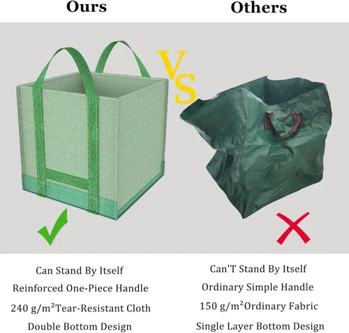Miniatura 4 de Bolsas de basura reutilizables para patio, bolsas de césped, bolsas de hojas, bolsa de jardín plegable, bolsa de jardín emergente, bolsa