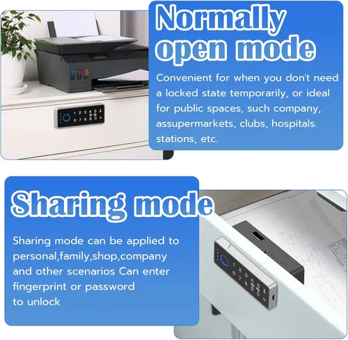 Miniatura 8 de Eseesmart Cerradura inteligente para gabinete, magnética digital electrónica RFID sin llave, Bluetooth, seguridad infantil, a prueba de bebés