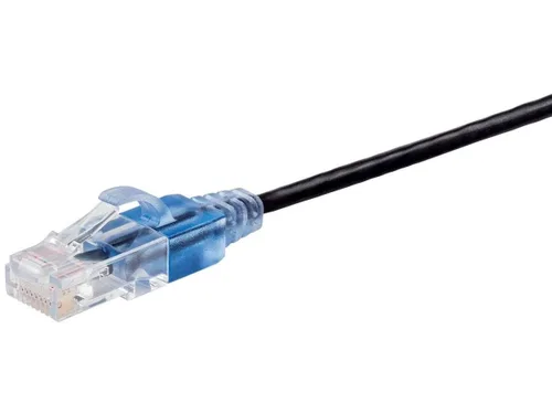 Miniatura 35 de Monoprice Cat6A - Cable de conexión Ethernet de 6 pulgadas, negro, UTP, 30 AWG, 10G, cable de cobre puro desnudo, sin enganche, RJ45, serie SlimRun